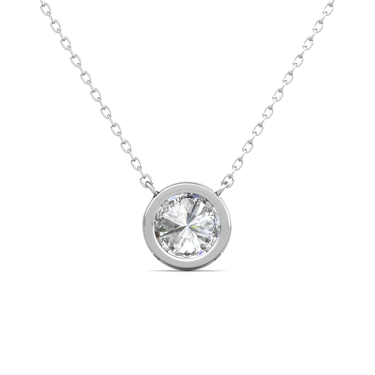 Moissanite by Cate & Chloe Sutton 18k Gold Plated 925 Sterling Silver Necklace 1.1tcw - Image 10
