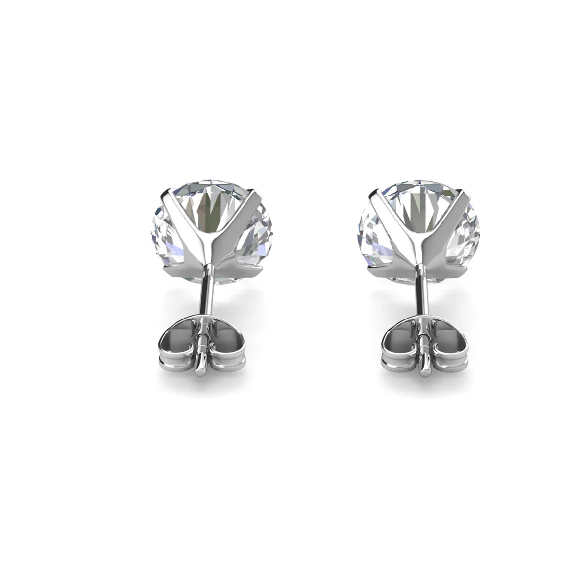 Moissanite by Cate & Chloe Vera 18k Gold Plated 925 Sterling Silver Stud Earrings 0.2tcw - Image 8