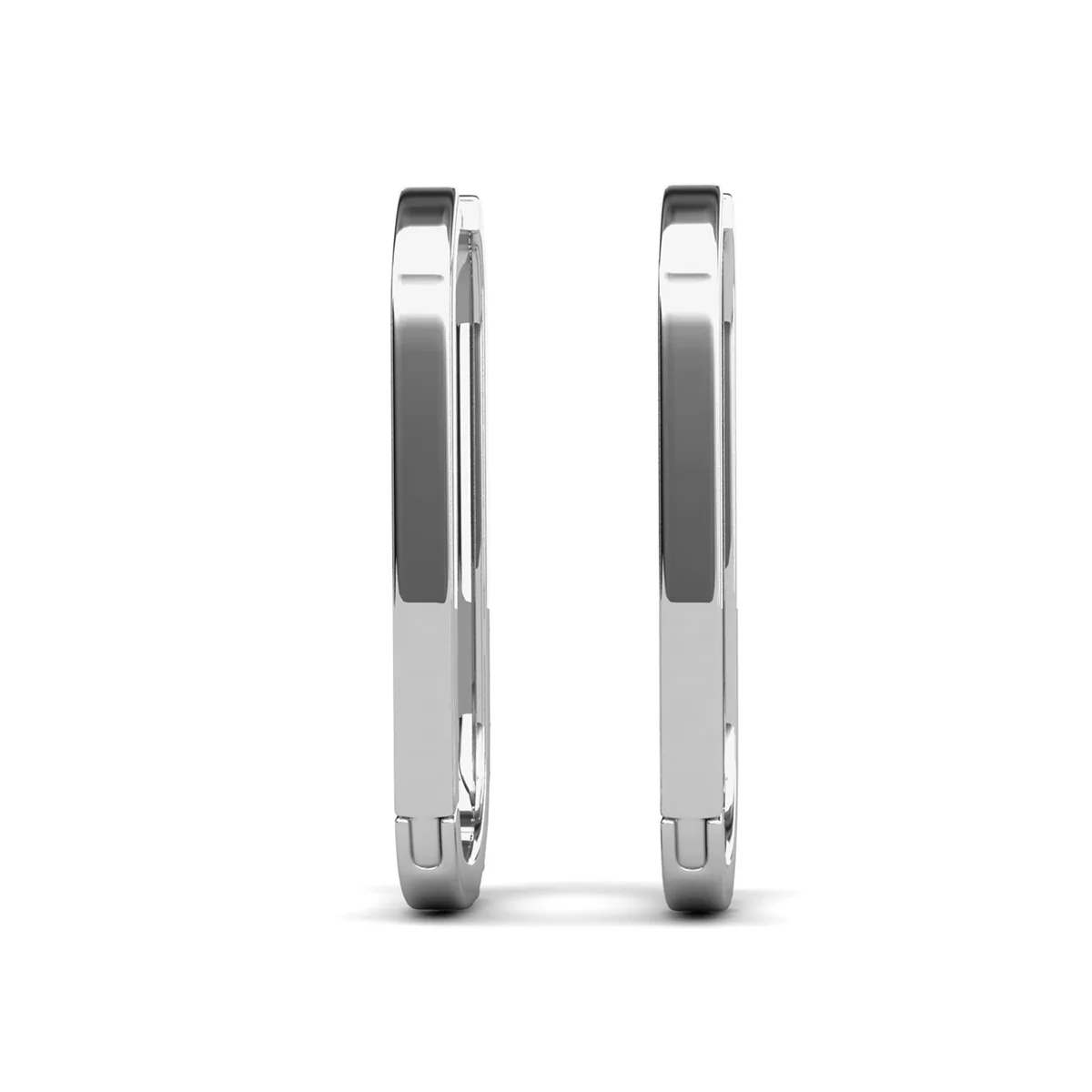 Nadia 18k White Gold Plated 24mm Hoop Earrings with Swarovski Crystals - Image 10