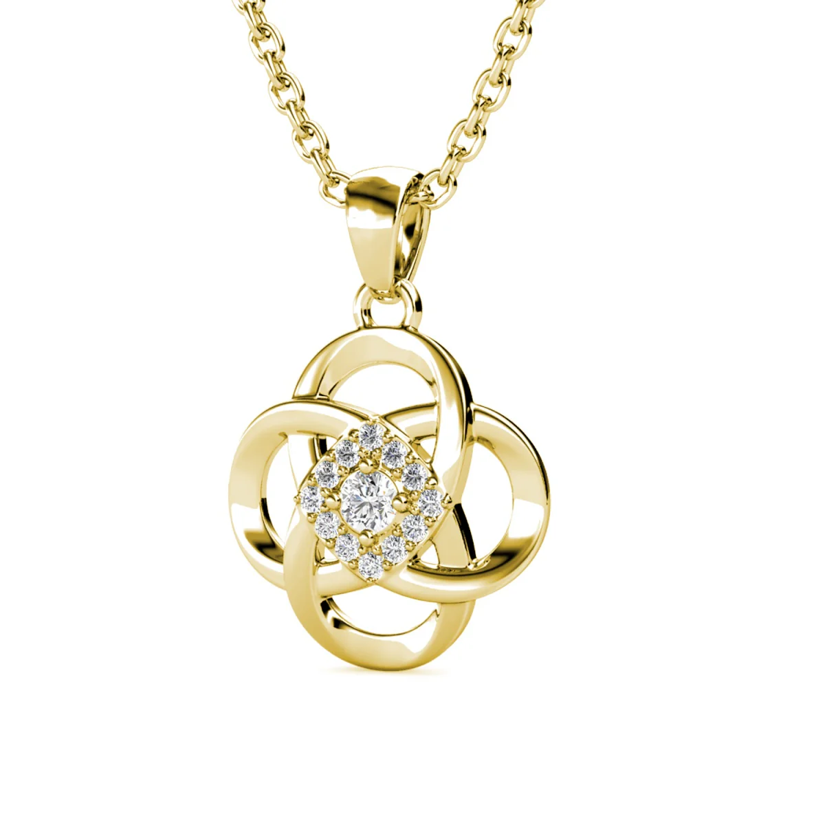Nyssa 18k White Gold Plated Necklace with Swarovski Crystals - Image 11