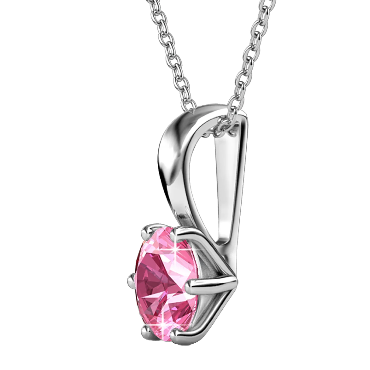 Birthstone Necklace 18k White Gold Plated Solitaire Necklace with 1ct Swarovski Crystal - Image 35