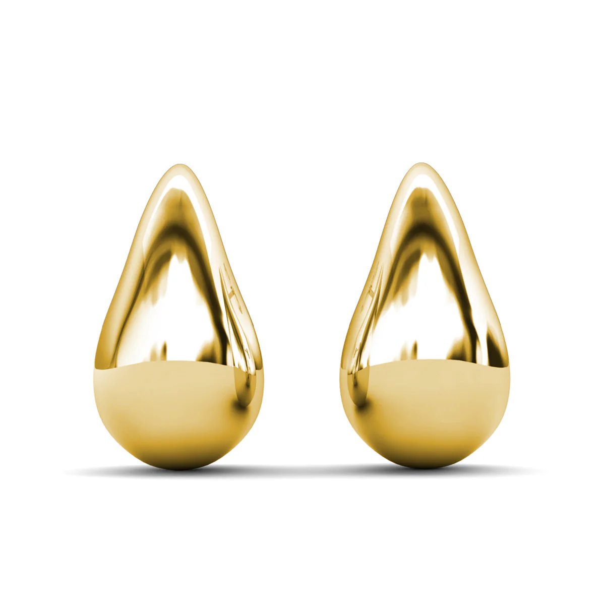 Olive 18k White Gold Plated Teardrop Stud Earrings - Image 13
