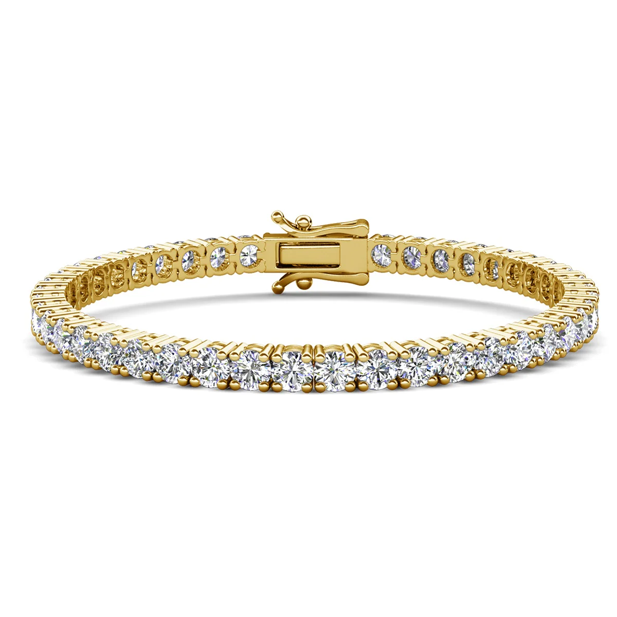 Olivia 18k White Gold Plated Tennis Bracelet with Simulated Diamond Crystals - Image 11