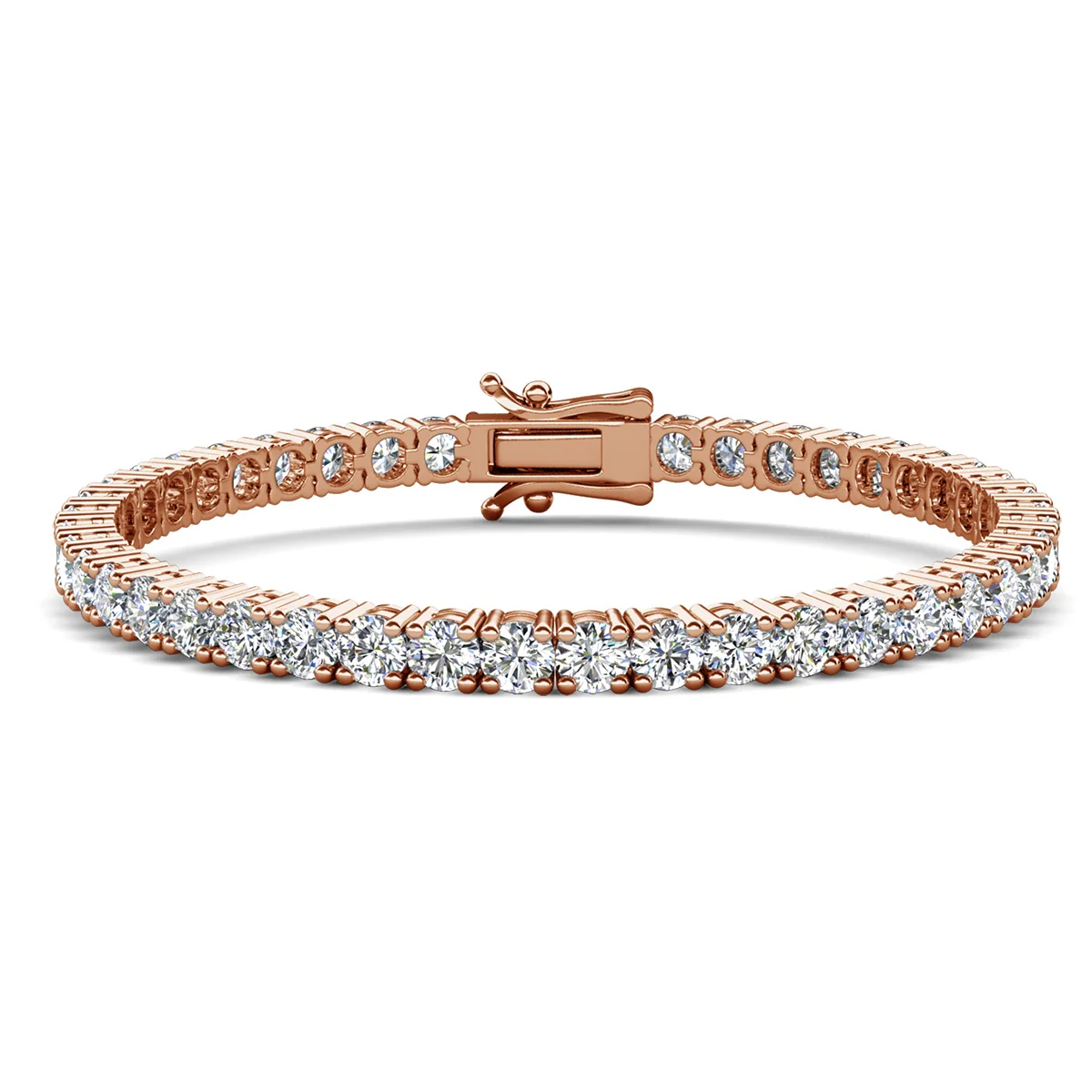 Olivia 18k White Gold Plated Tennis Bracelet with Simulated Diamond Crystals - Image 15