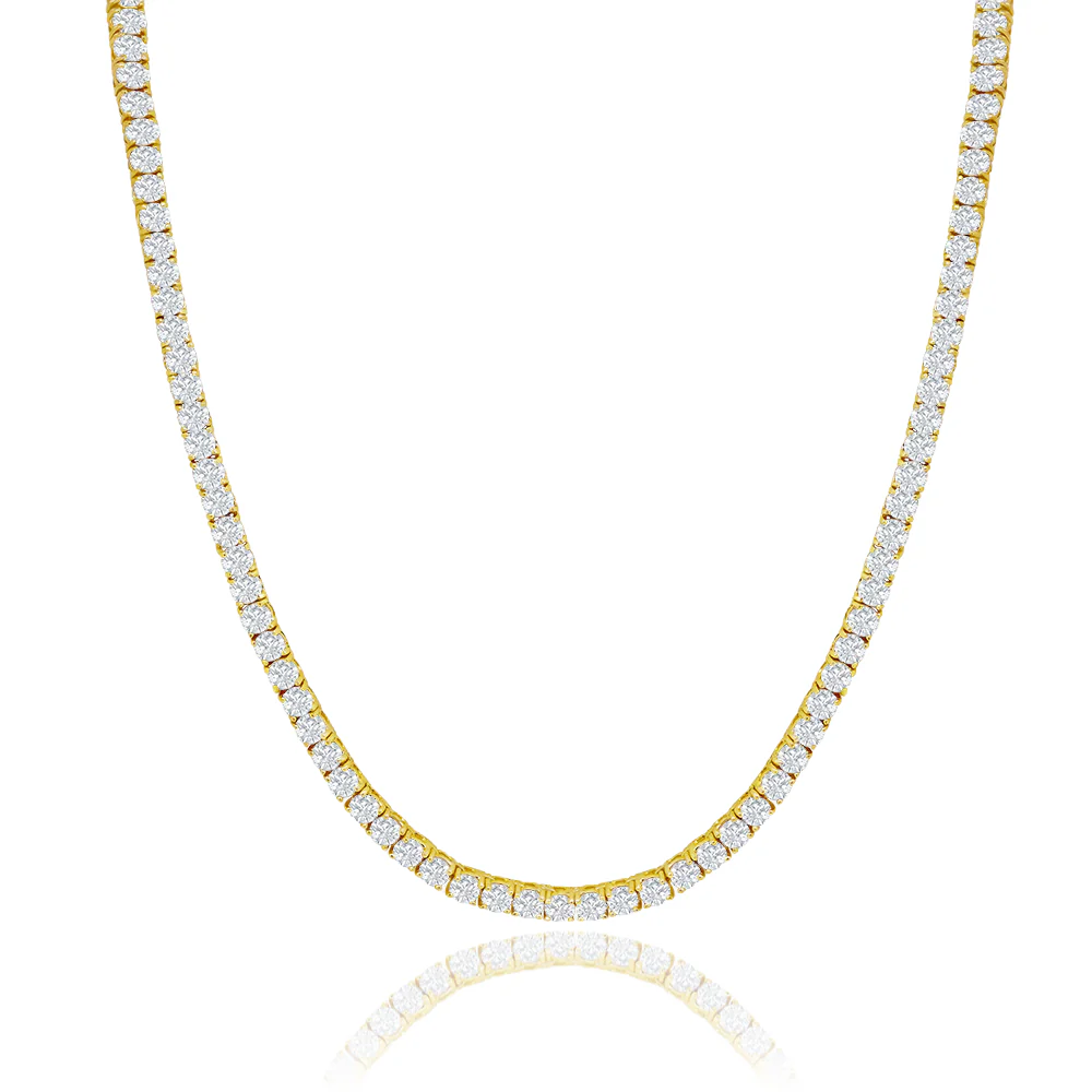 Olivia 18k White Gold Plated Tennis Necklace with Simulated Diamond Crystals - Image 7