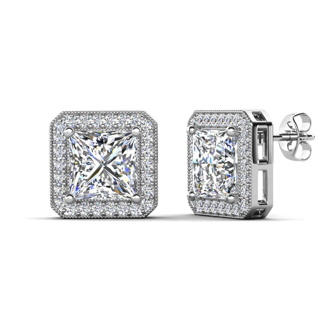 Bianca, Norah, Giselle 18k White Gold Plated Earrings with Simulated Diamond Crystals (3 Pair Set) - Image 10