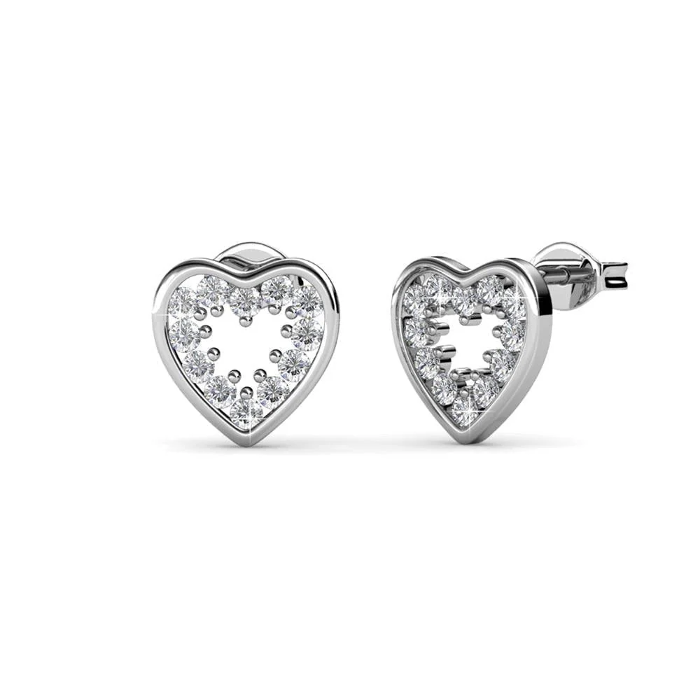 Coraline, Ainsley, Cathy 18k White Gold Plated Stud Earrings for Women (3 Pair Set) - Image 11