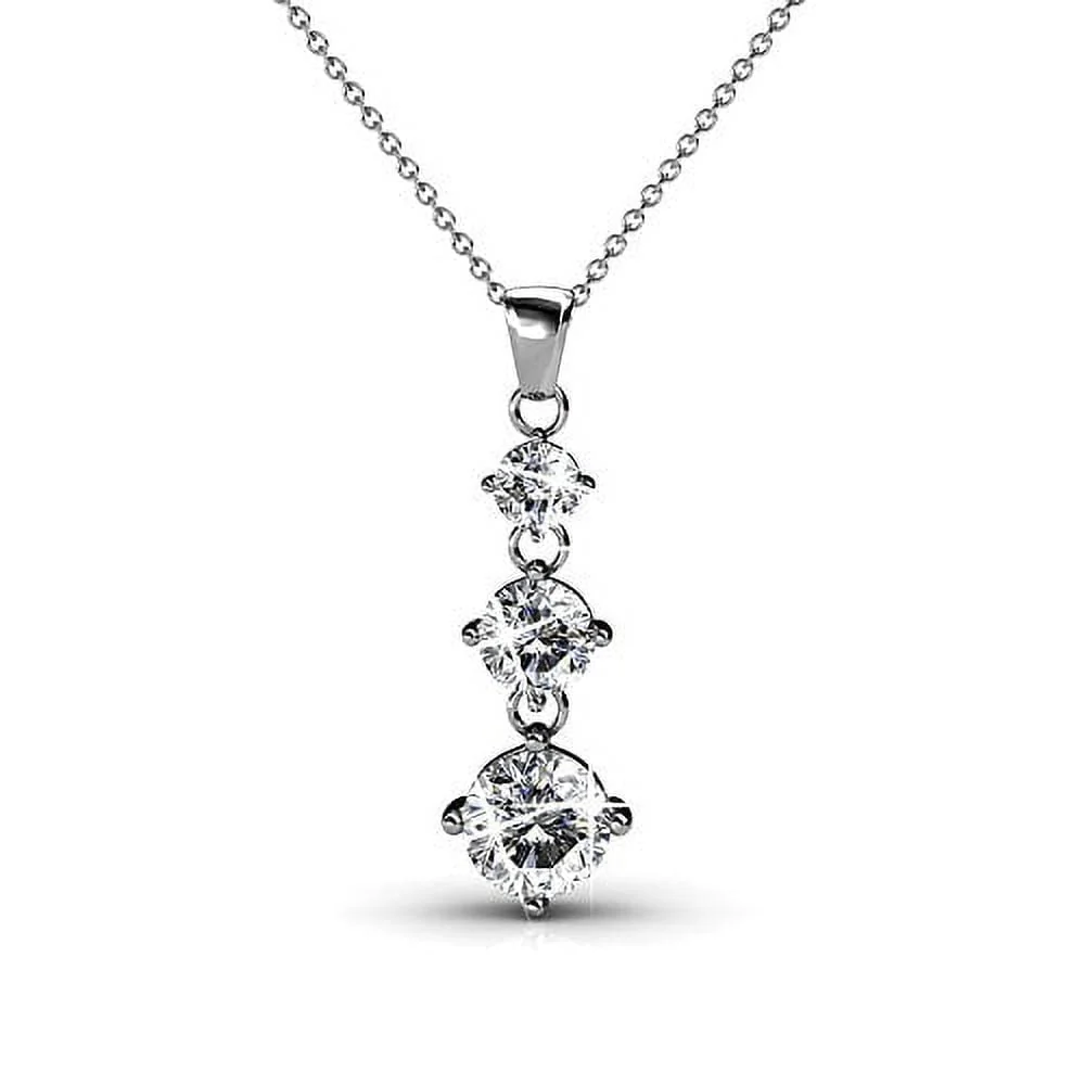 Delilah, Willow, Sloane 18k White Gold Plated Necklace for Women (Set of 3) - Image 11