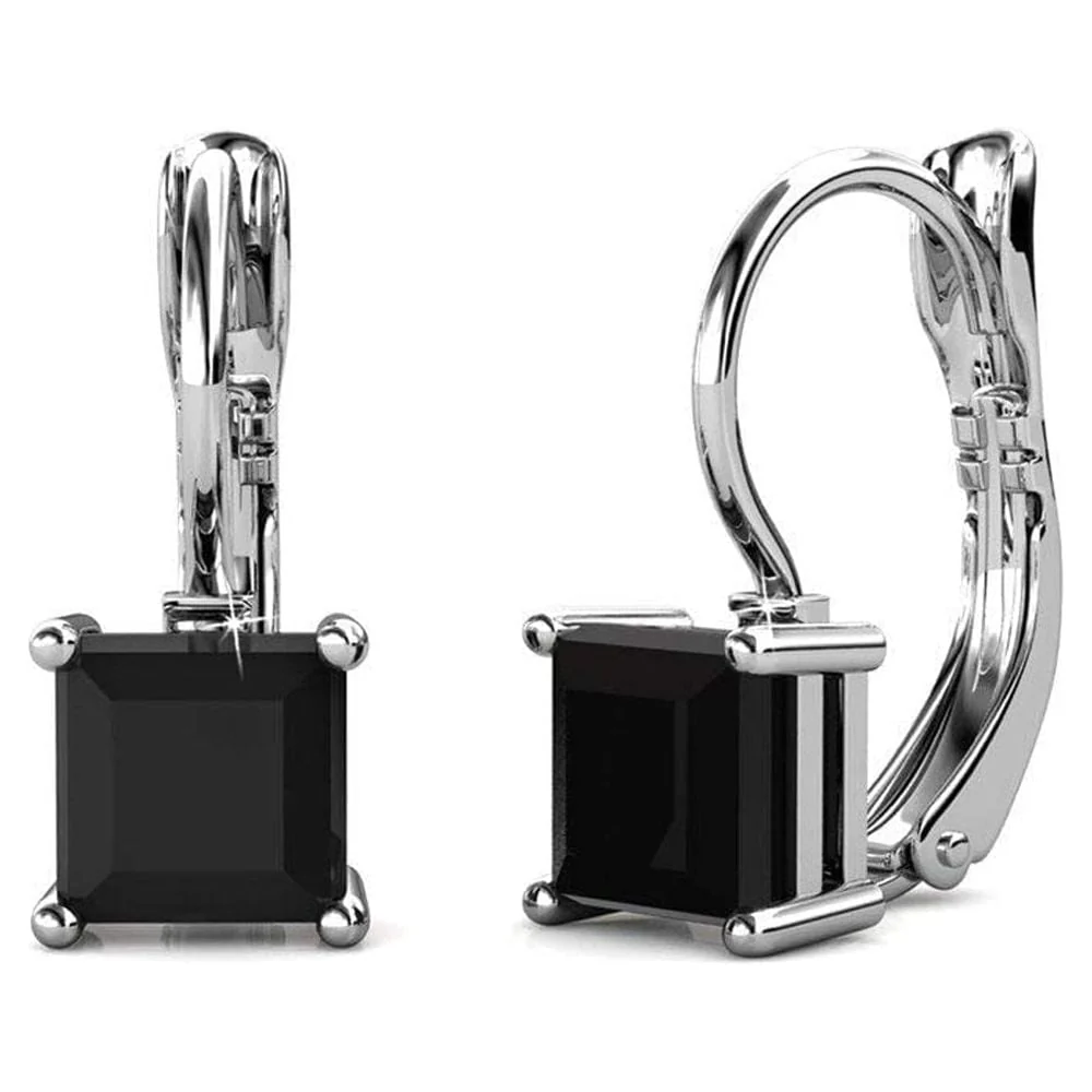 Dina, Samantha, Kali 18k White Gold Plated Earrings for Women (3 Pair Set) - Image 8