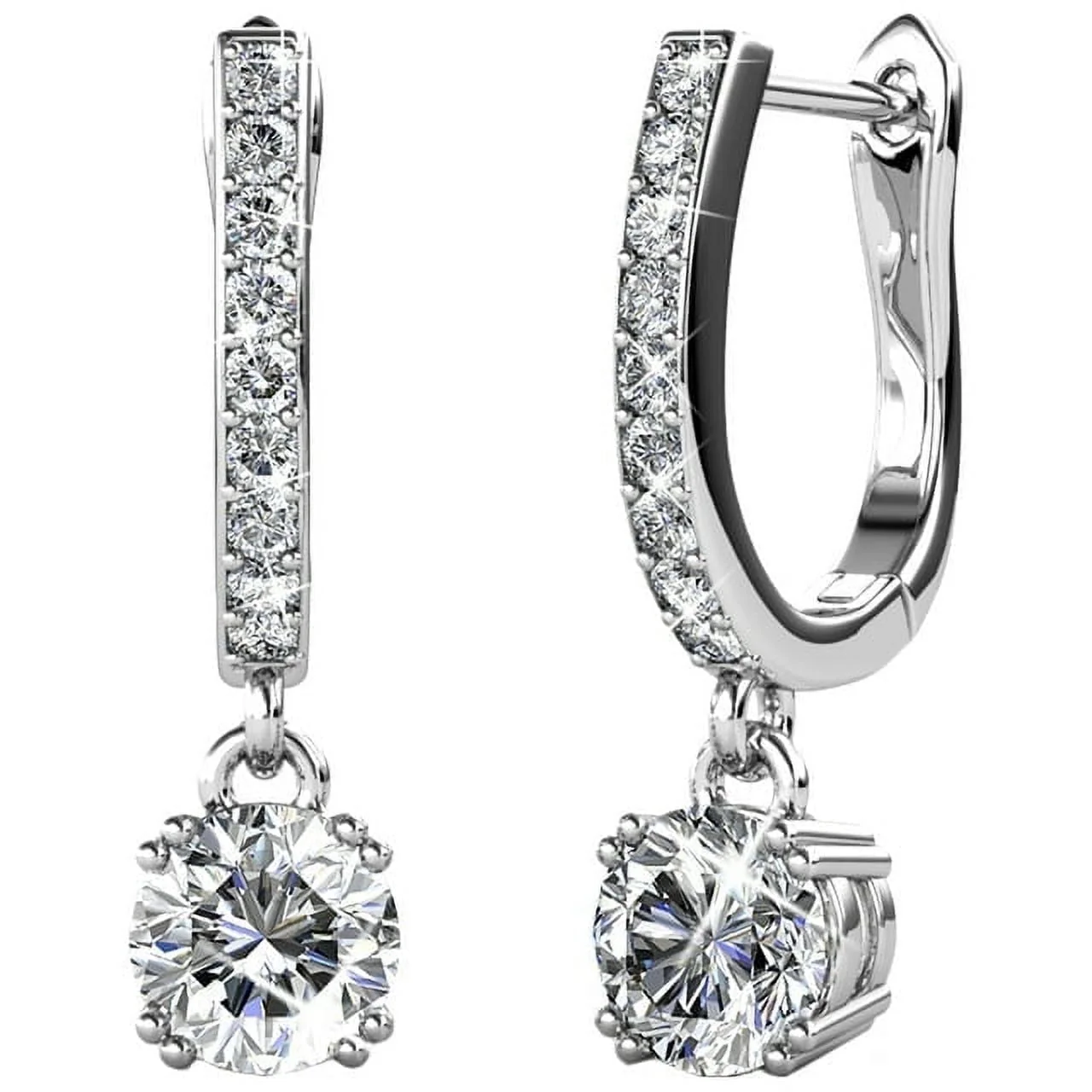 McKenzie, Kadence, Betty 18k White Gold Plated Drop Earrings for Women (3 Pair Set) - Image 9