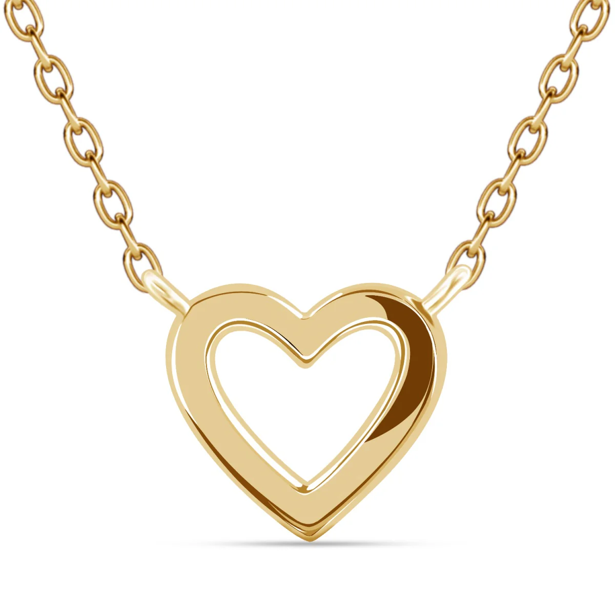 Piper 18k White Gold Plated Heart Pendant Necklace with Swarovski Crystals - Image 13