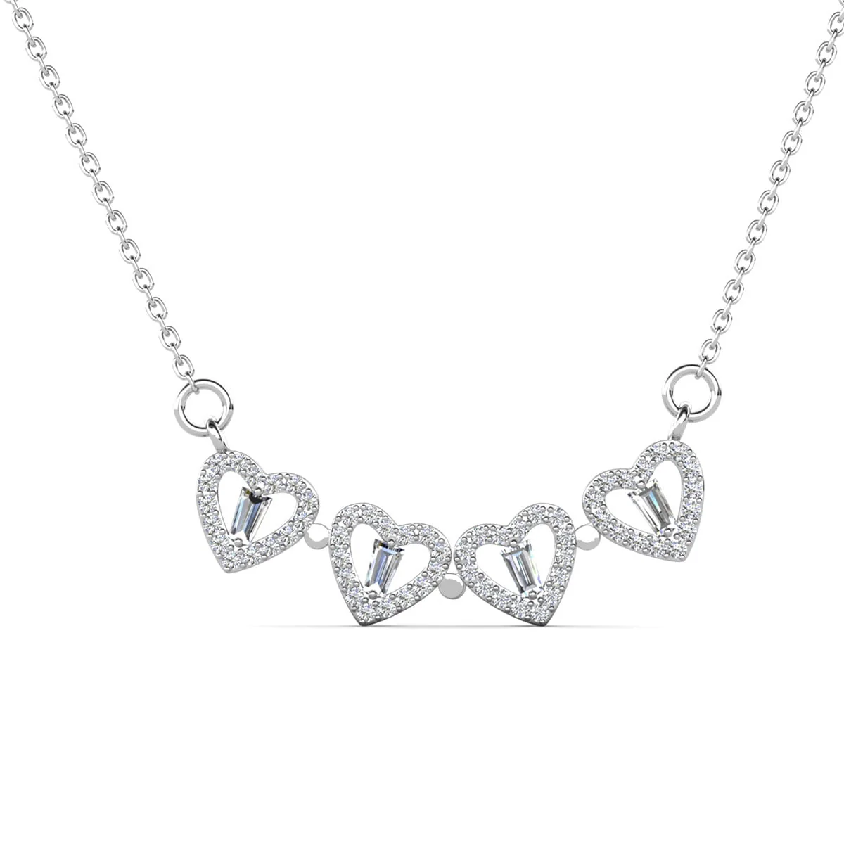 Posie 18k White Gold Plated Heart Necklace with Swarovski Crystals & Heartfelt Message for Daughter - Image 10