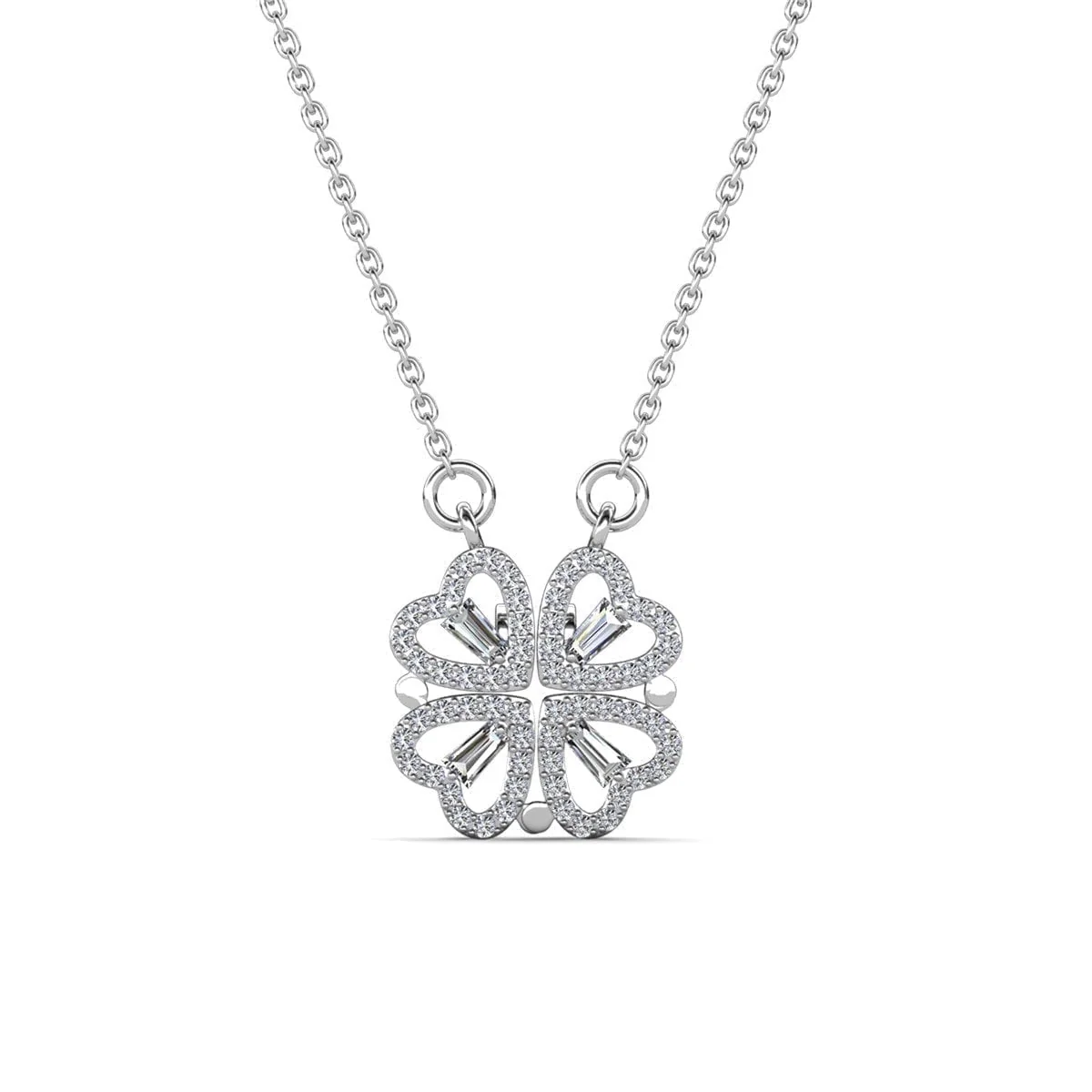 Posie 18k White Gold Plated Heart Necklace with Swarovski Crystals & Heartfelt Message for Daughter - Image 8