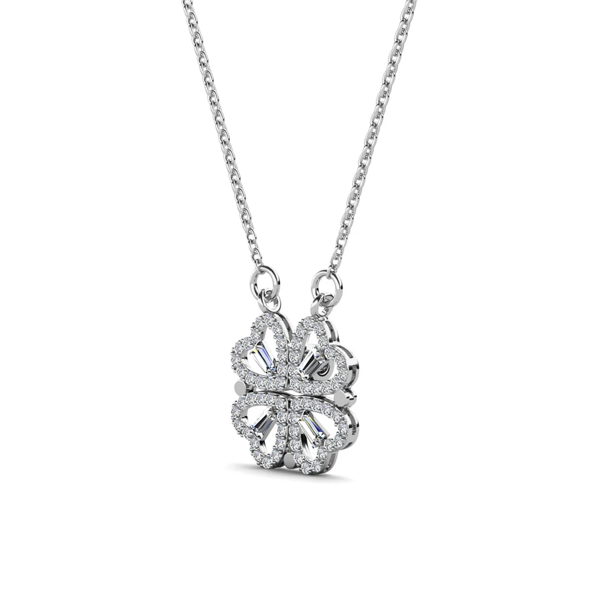 Posie 18k White Gold Plated Heart Necklace with Swarovski Crystals & Heartfelt Message for Daughter - Image 9