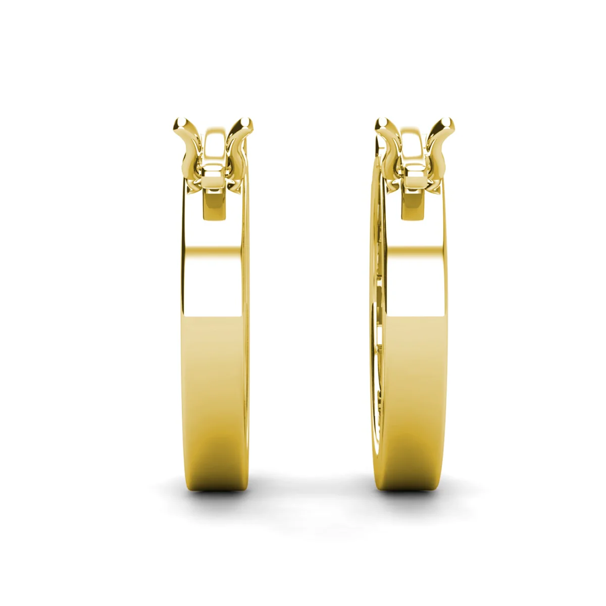 Presley 18k White Gold Plated 17mm Hoop Earrings with Swarovski Crystals - Image 15