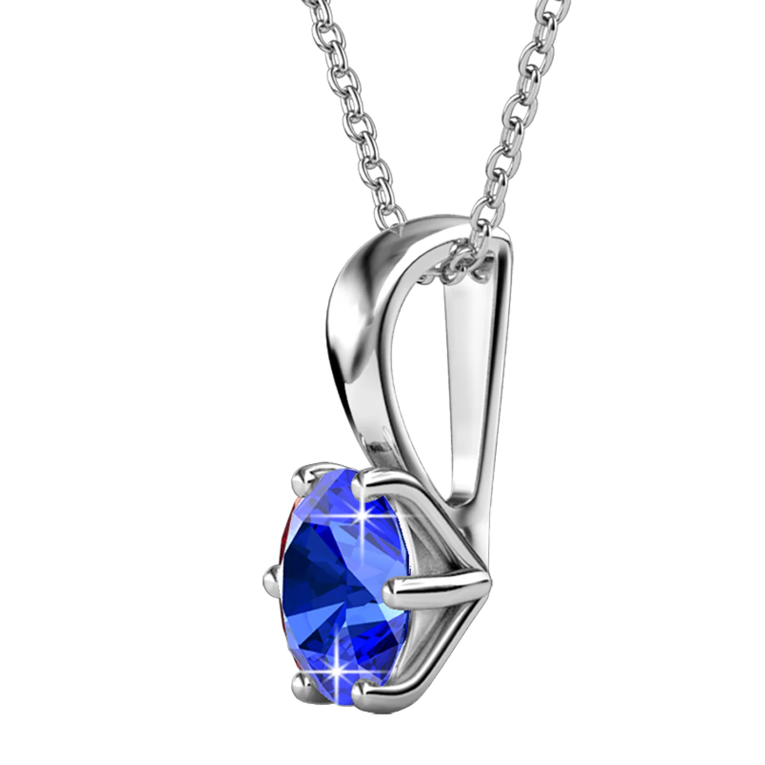 Birthstone Necklace 18k White Gold Plated Solitaire Necklace with 1ct Swarovski Crystal - Image 32