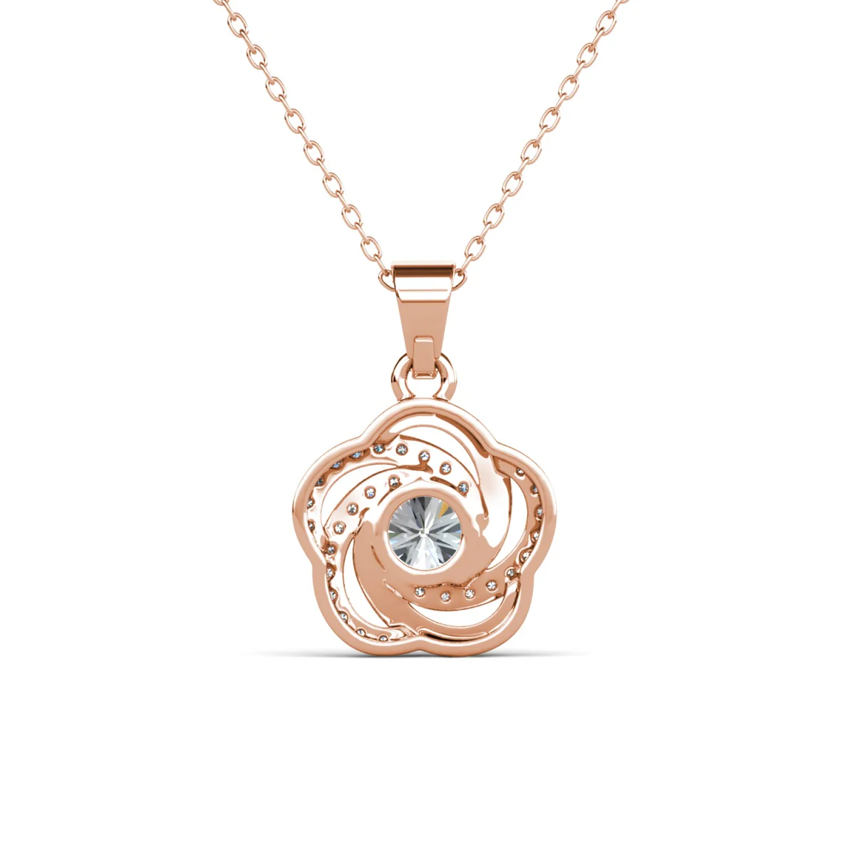 Stella 18k White Gold Plated Crystal Pendant Necklace with Simulated Diamond Crystals - Image 13