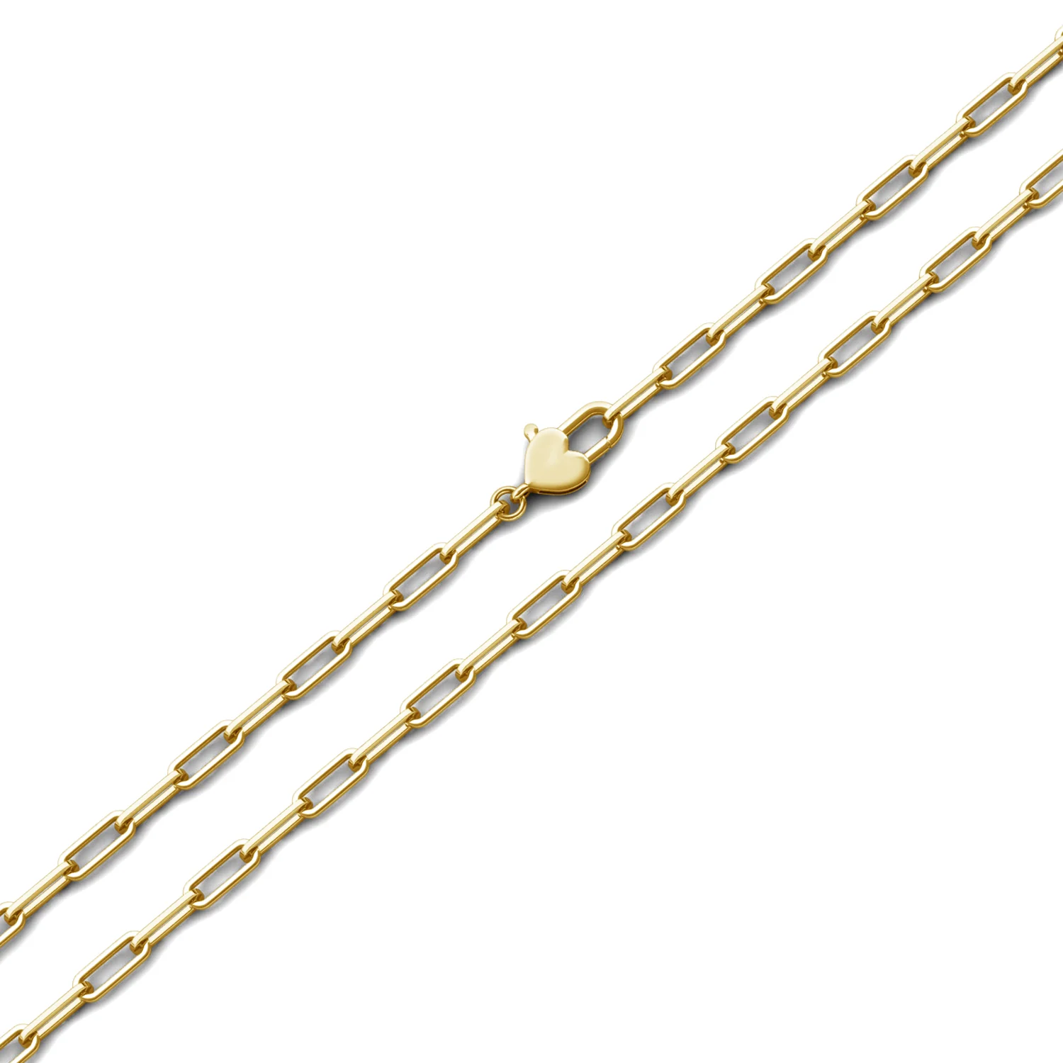 Tammy 18k White Gold Plated Paperclip Chain Necklace - Image 15