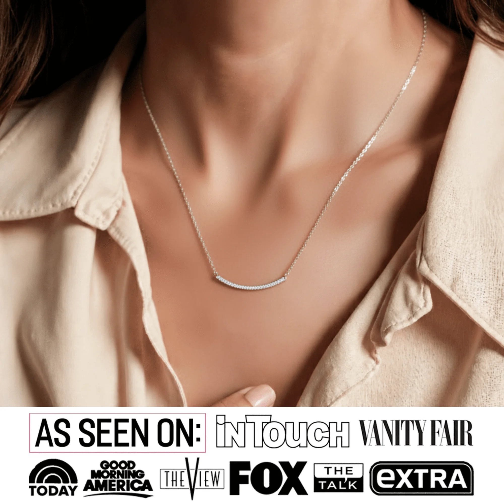 Tiana 18k White Gold Plated Linear Necklace with Swarovski Crystals & Heartfelt Message for Daughter - Image 3