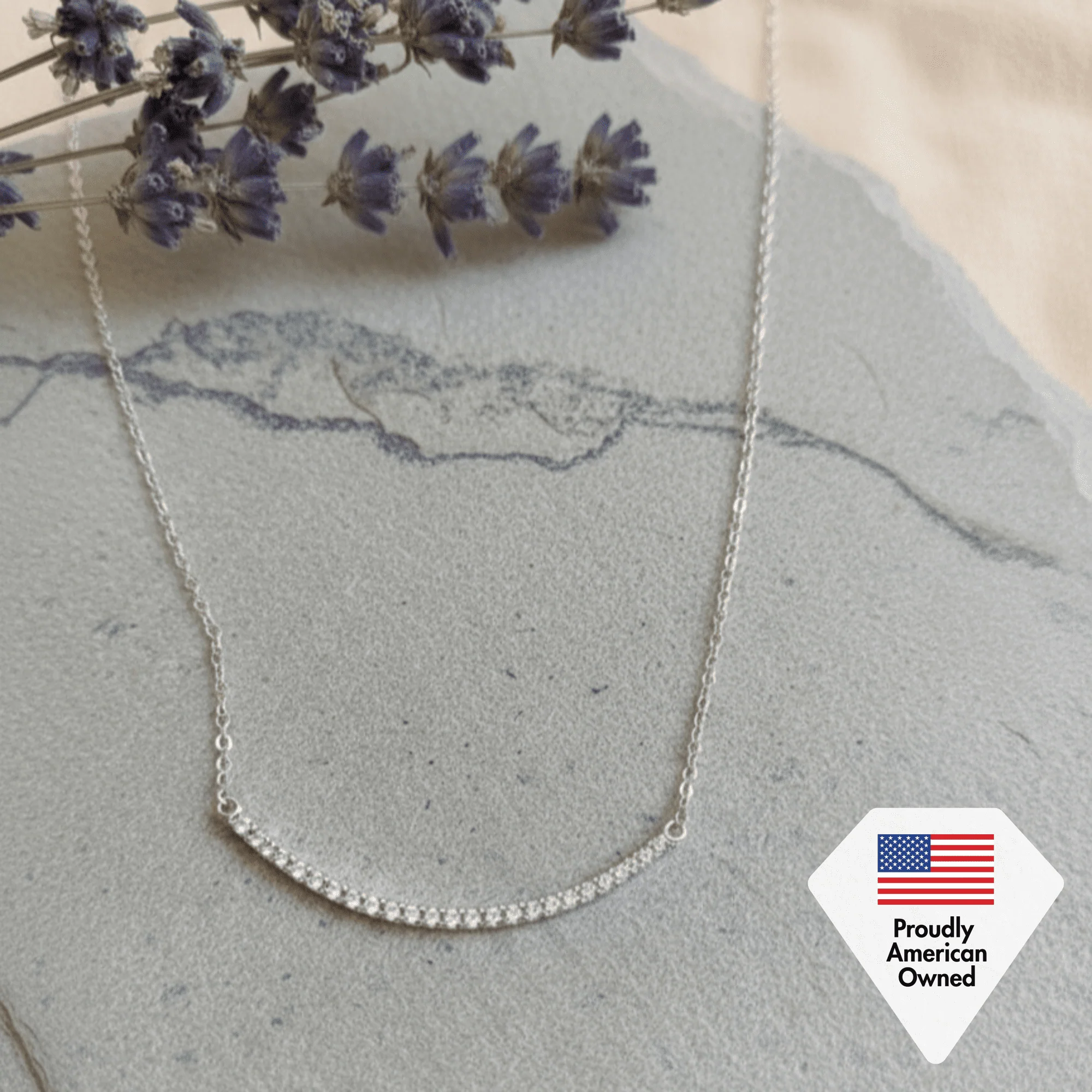Tiana 18k White Gold Plated Linear Necklace with Swarovski Crystals & Heartfelt Message for Daughter - Image 7