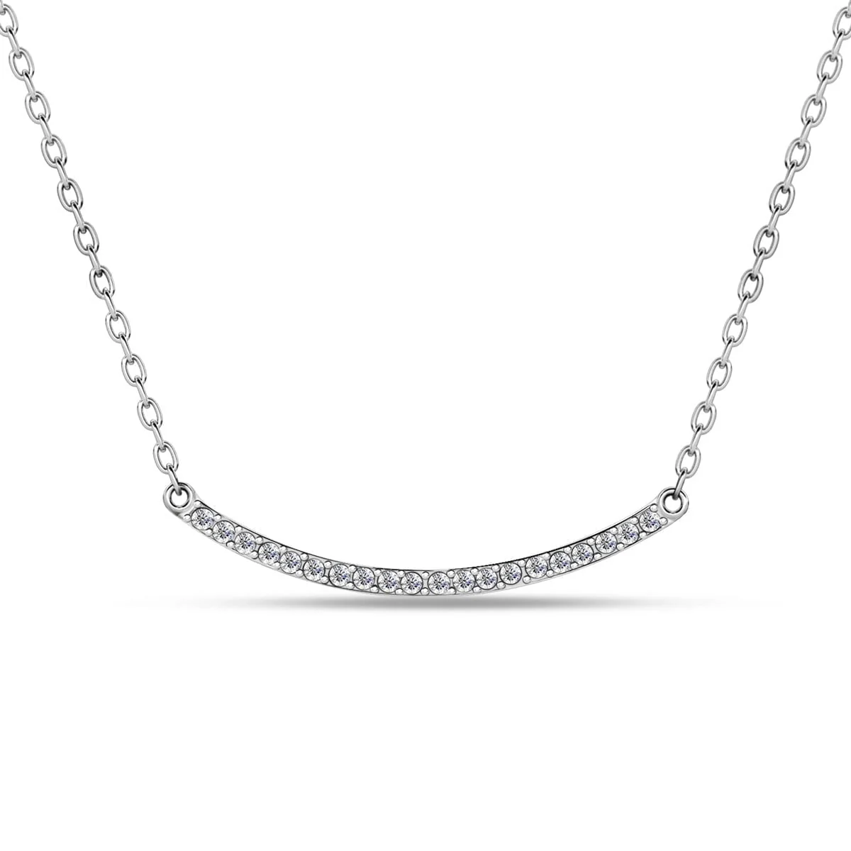 Tiana 18k White Gold Plated Linear Necklace with Swarovski Crystals & Heartfelt Message for Daughter - Image 8
