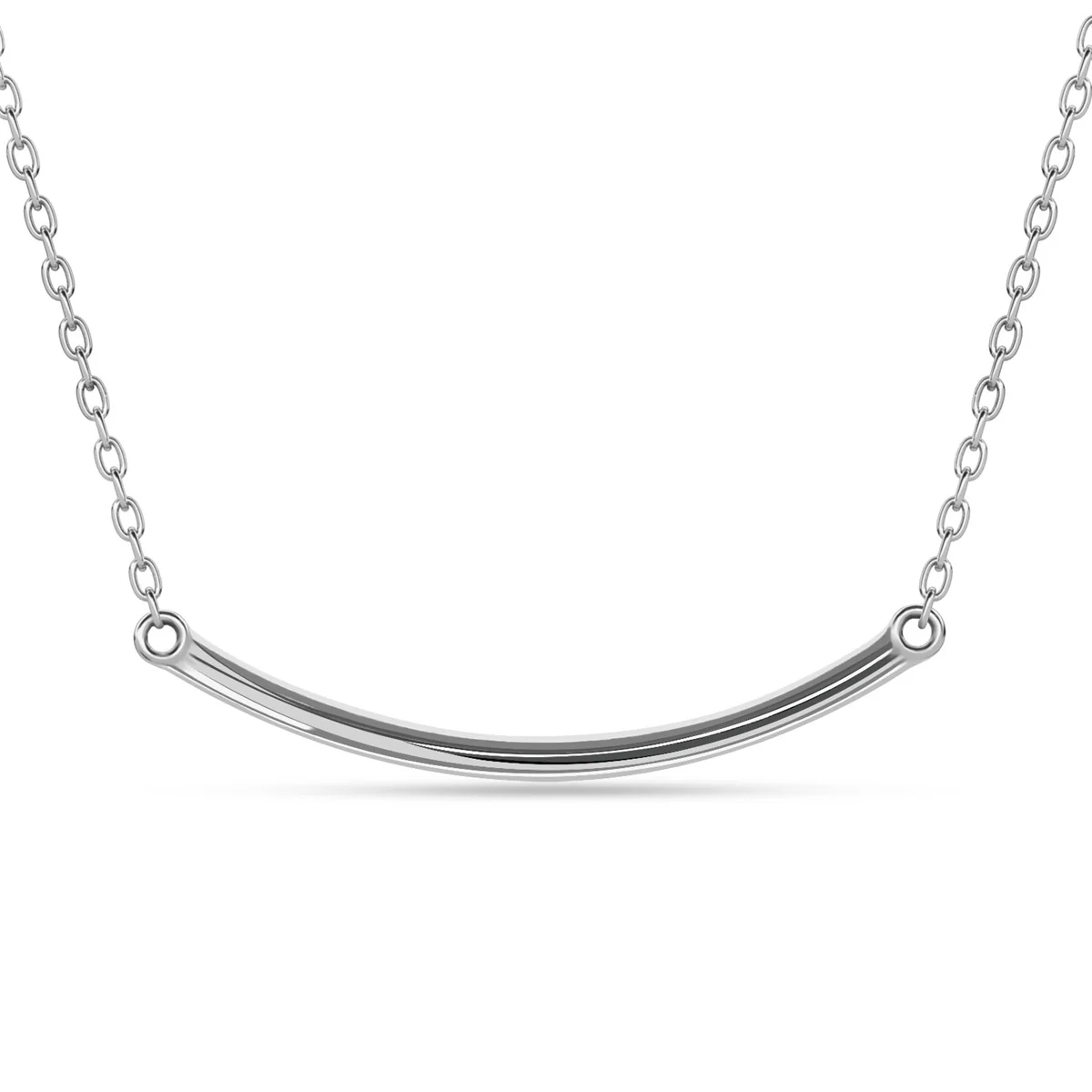 Tiana 18k White Gold Plated Linear Pendant Necklace with Swarovski Crystals - Image 8