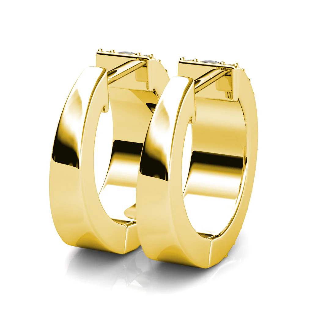 Wrenley 18k White Gold Plated 16mm Hoop Earrings with Swarovski Crystals - Image 19