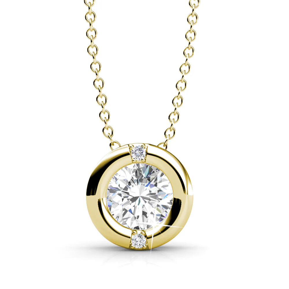 Zara 18k White Gold Plated Stud Earrings and Necklace Set with Swarovski Crystals - Image 13